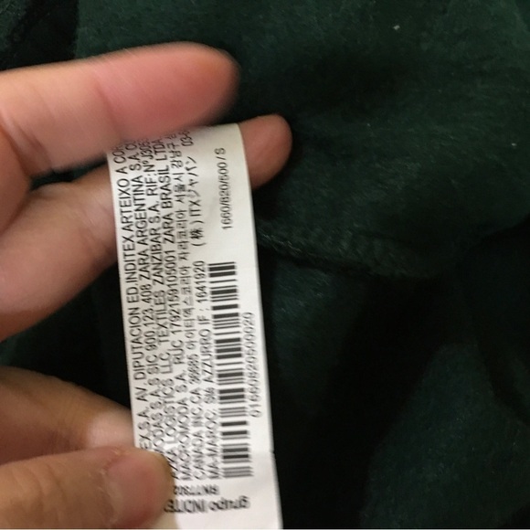 Zara Plush Midi Skirt Green Drawstring Pockets Women’s Size S New 1660/820 - Picture 11 of 11